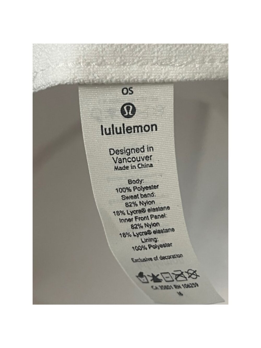 Lululemon White Baseball Cap Mens Womens Running Gym Hat Adjustable Buckle Sport - Picture 7 of 8